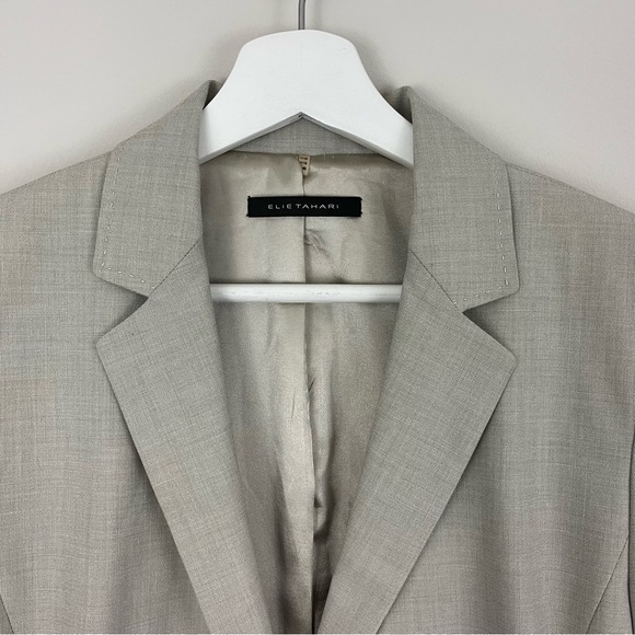 Elie Tahari Single Button Light Women's Career Blazer - Picture 2 of 8
